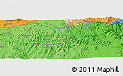 Political Panoramic Map of the area around 14° 15' 49" N, 39° 10' 29" E