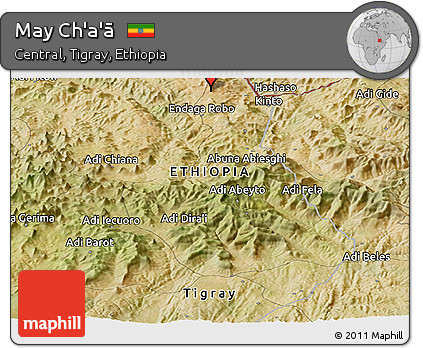 Satellite Panoramic Map of May Ch'a'ā