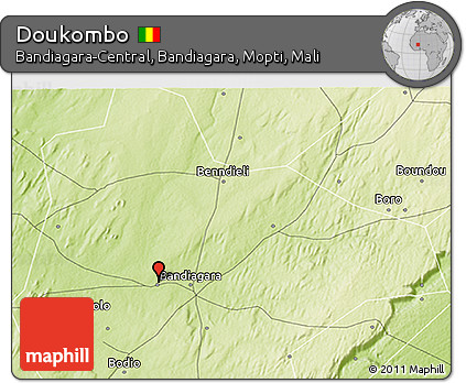 Physical 3D Map of Doukombo