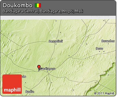 Physical 3D Map of Doukombo