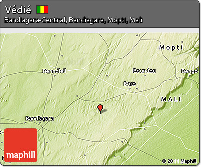 Physical 3D Map of Védié