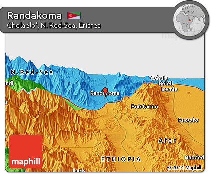 Political Panoramic Map of Randakoma