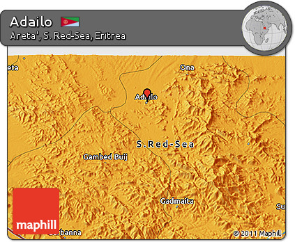 Political 3D Map of Adailo