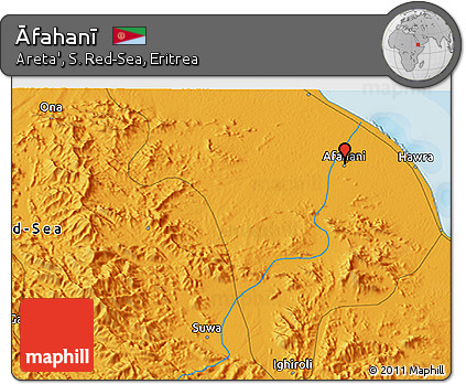 Political 3D Map of Āfahanī