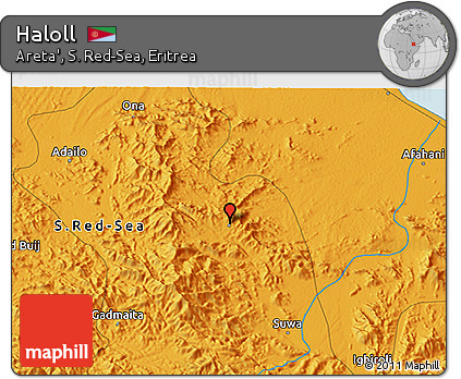 Political 3D Map of Haloll