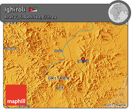 Political 3D Map of Ighiroli