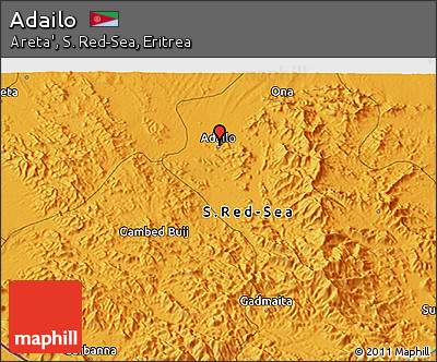 Political 3D Map of Adailo