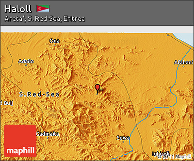 Political 3D Map of Haloll
