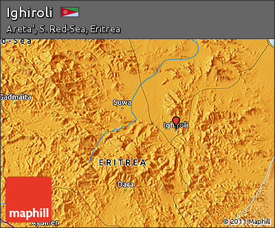 Political 3D Map of Ighiroli