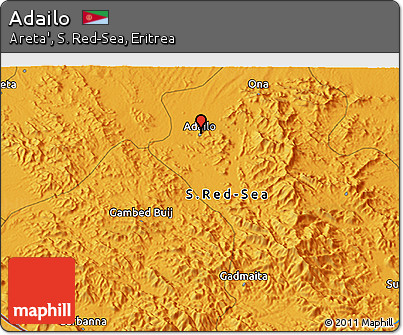 Political 3D Map of Adailo