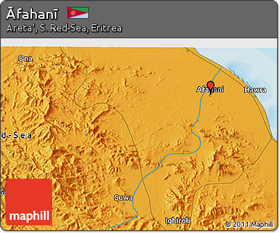 Political 3D Map of Āfahanī