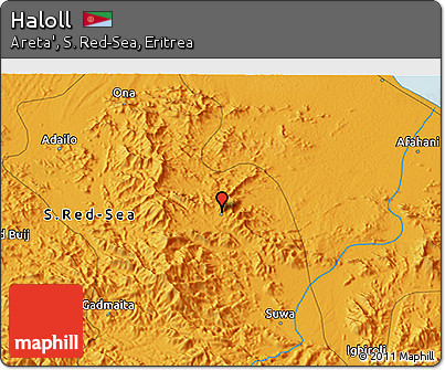 Political 3D Map of Haloll