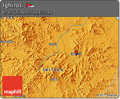 Political 3D Map of Ighiroli