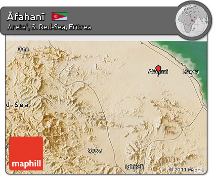 Satellite 3D Map of Āfahanī