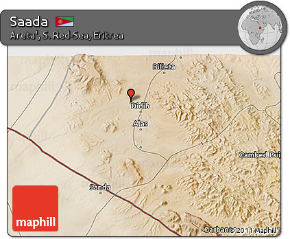 Satellite 3D Map of Saada