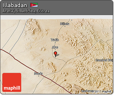 Satellite 3D Map of Illabadan