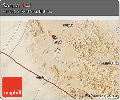 Satellite 3D Map of Saada