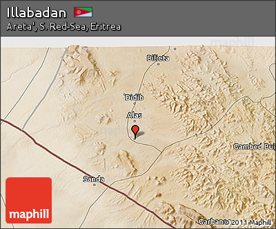 Satellite 3D Map of Illabadan