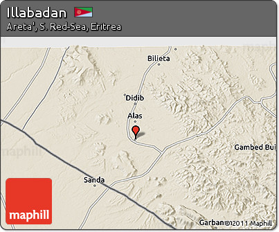Shaded Relief 3D Map of Illabadan
