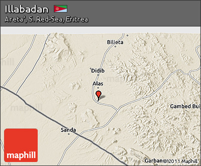Shaded Relief 3D Map of Illabadan