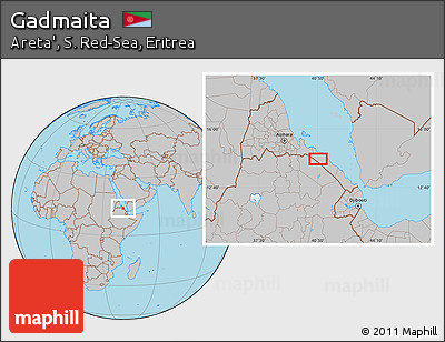 Gray Location Map of Gadmaita