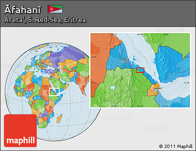 Political Location Map of Āfahanī