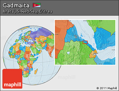 Political Location Map of Gadmaita