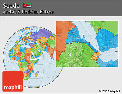 Political Location Map of Saada