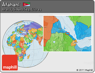 Political Location Map of Āfahanī