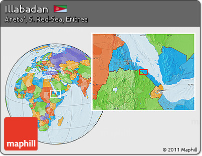 Political Location Map of Illabadan