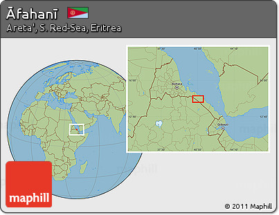 Savanna Style Location Map of Āfahanī