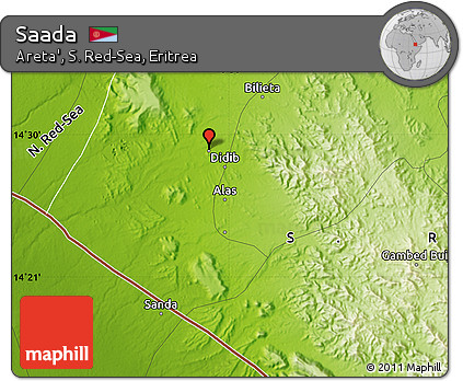 Physical Map of Saada