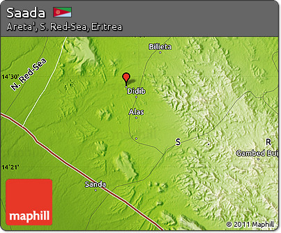 Physical Map of Saada