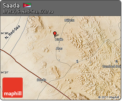 Satellite Map of Saada