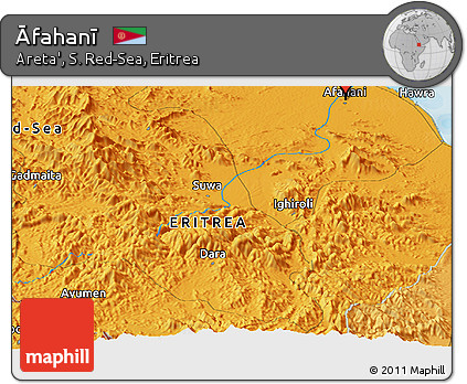 Political Panoramic Map of Āfahanī