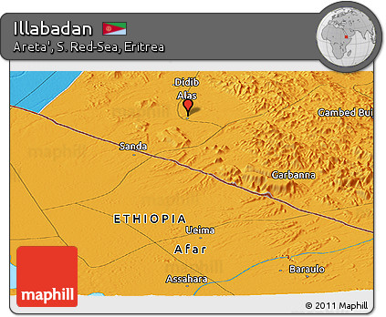 Political Panoramic Map of Illabadan