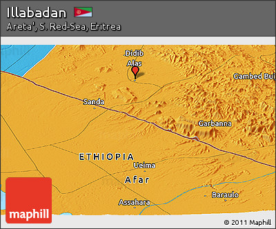 Political Panoramic Map of Illabadan