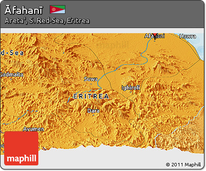 Political Panoramic Map of Āfahanī