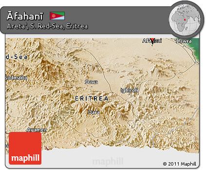 Satellite Panoramic Map of Āfahanī