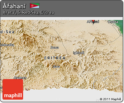 Satellite Panoramic Map of Āfahanī