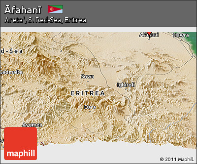 Satellite Panoramic Map of Āfahanī