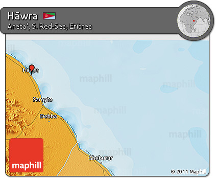 Political 3D Map of Hāwra