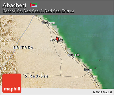 Satellite 3D Map of Abacheri