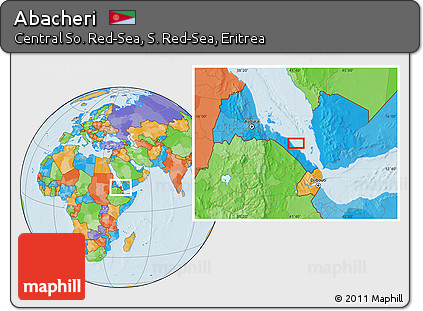 Political Location Map of Abacheri