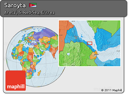 Political Location Map of Saroyta