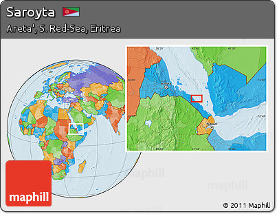Political Location Map of Saroyta