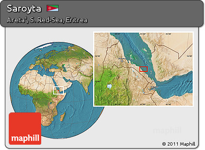 Satellite Location Map of Saroyta