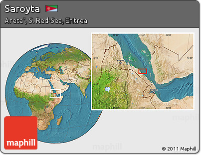 Satellite Location Map of Saroyta