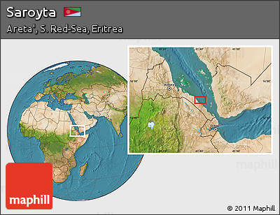 Satellite Location Map of Saroyta