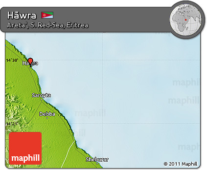 Physical Map of Hāwra